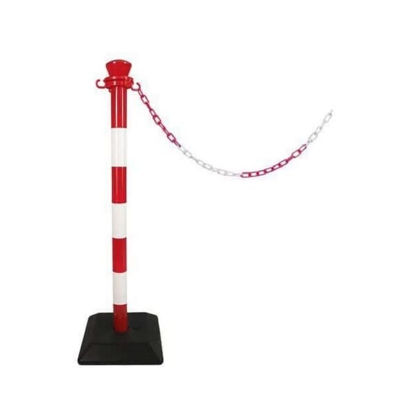 Poteau de balisage plastique avec chaine - SIGMGN02